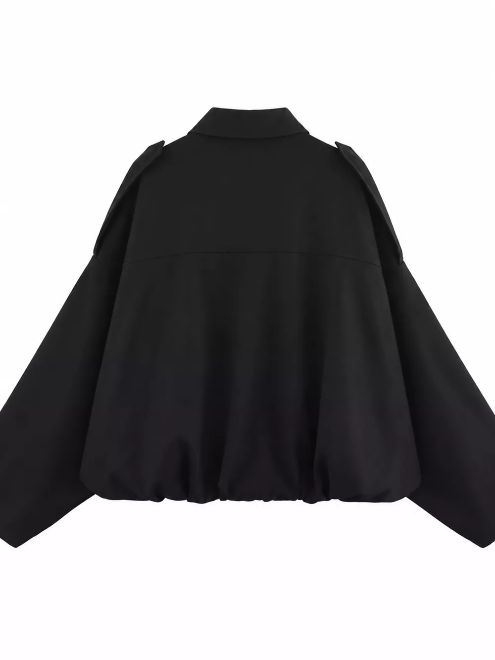 Elastic Hem Batwing Sleeve Jacket, image 5
