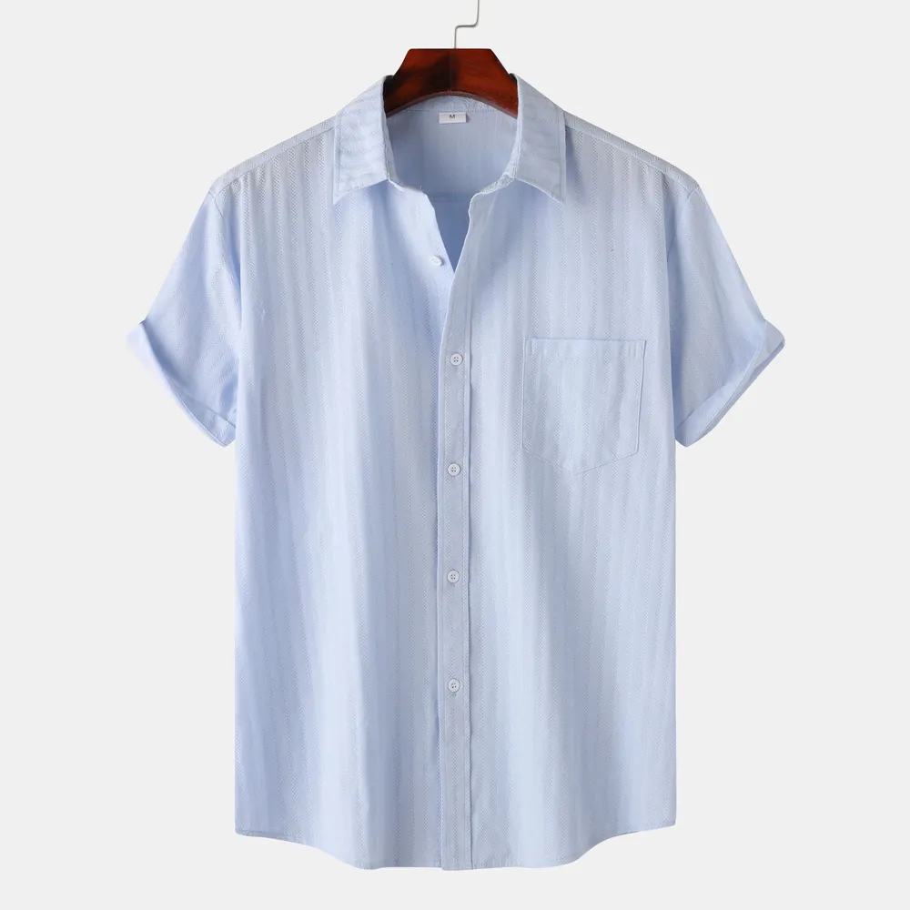 Men's Casual Short Sleeve Button Down Shirt, image 9