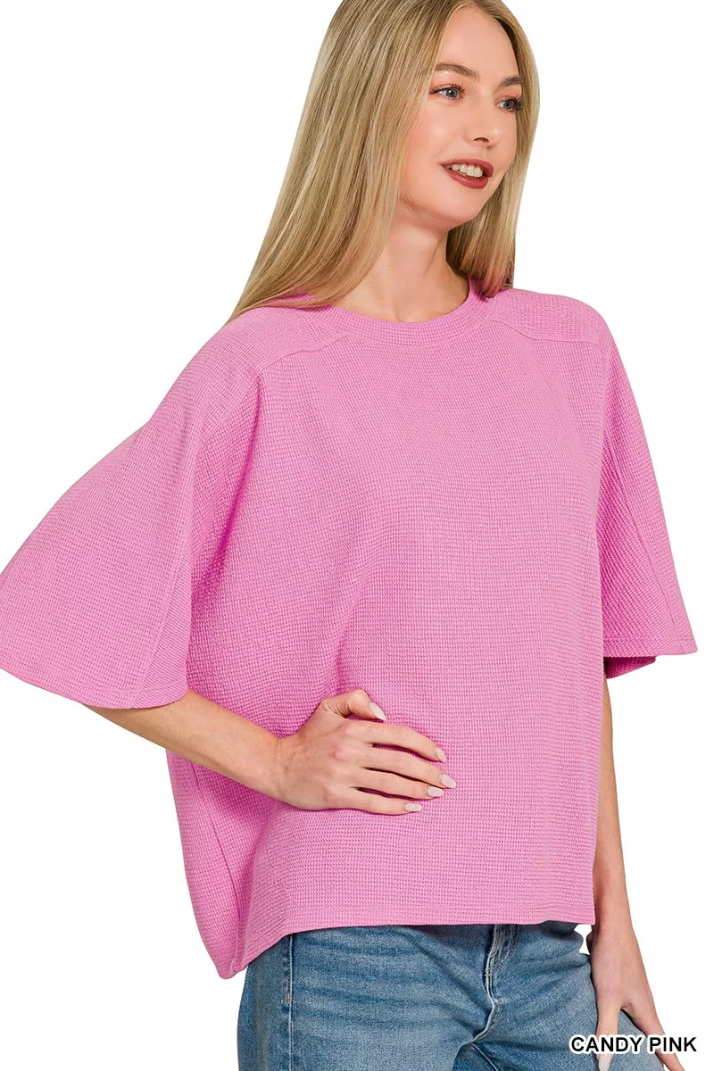 Double Knit Short Sleeve Top, image 2