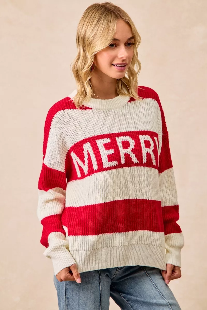 Christmas Merry Lettering Sweater, image 8