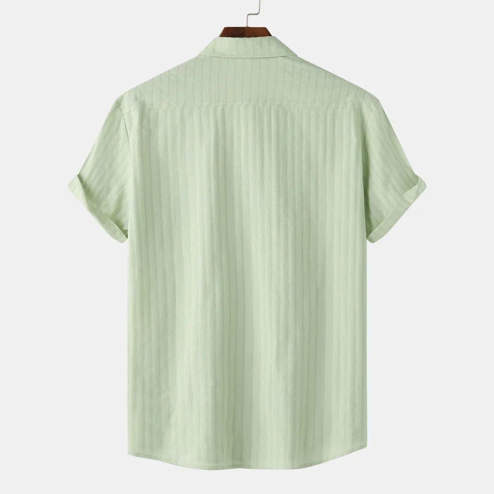 Men's Casual Short Sleeve Button Down Shirt, image 7