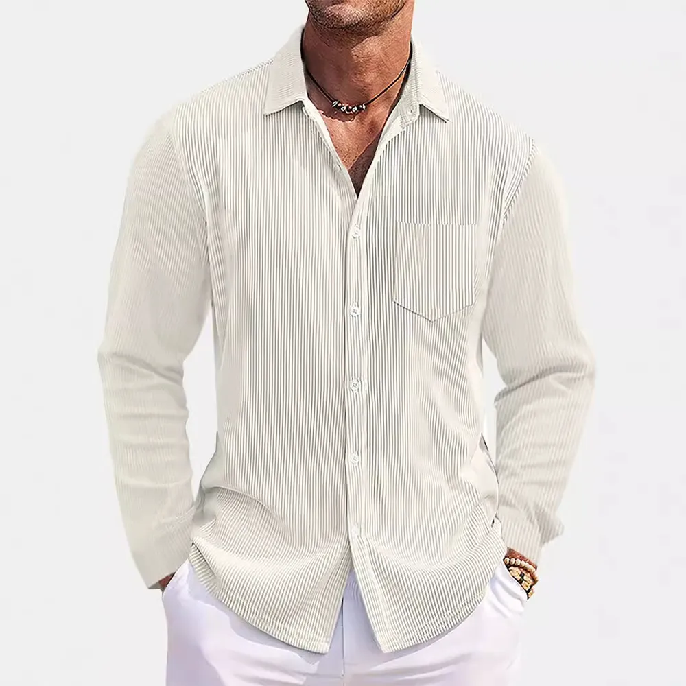Men's Full Size Button Down Long Sleeve Shirt Plus Size, image 3