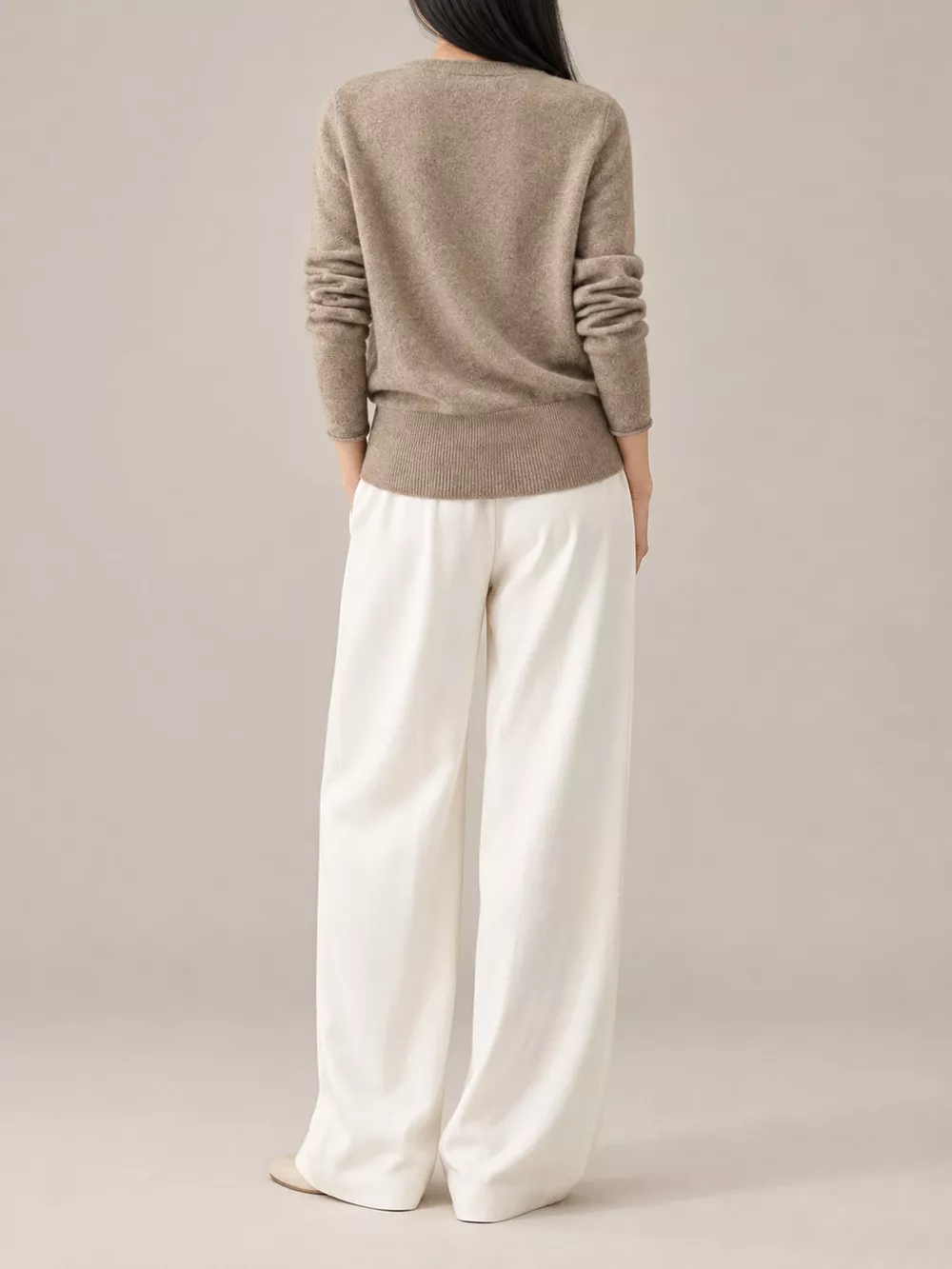 Wrap-Front Long Sleeve Sweater, image 6