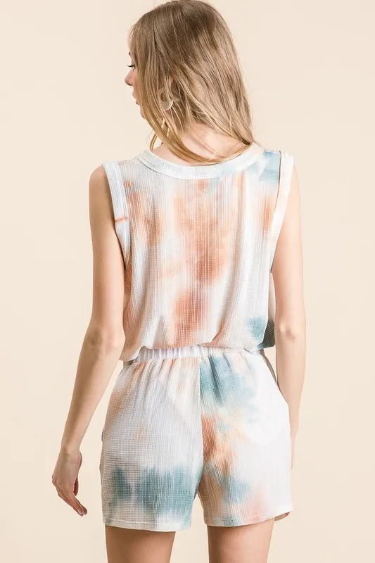 Tie Dye Textured Knit Top and Shorts Set, image 10