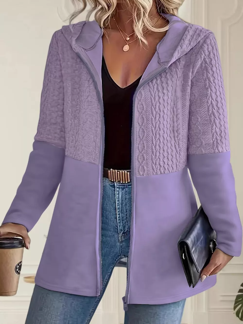 Full Size Hooded Zip-Up Jacket Plus Size, image 12