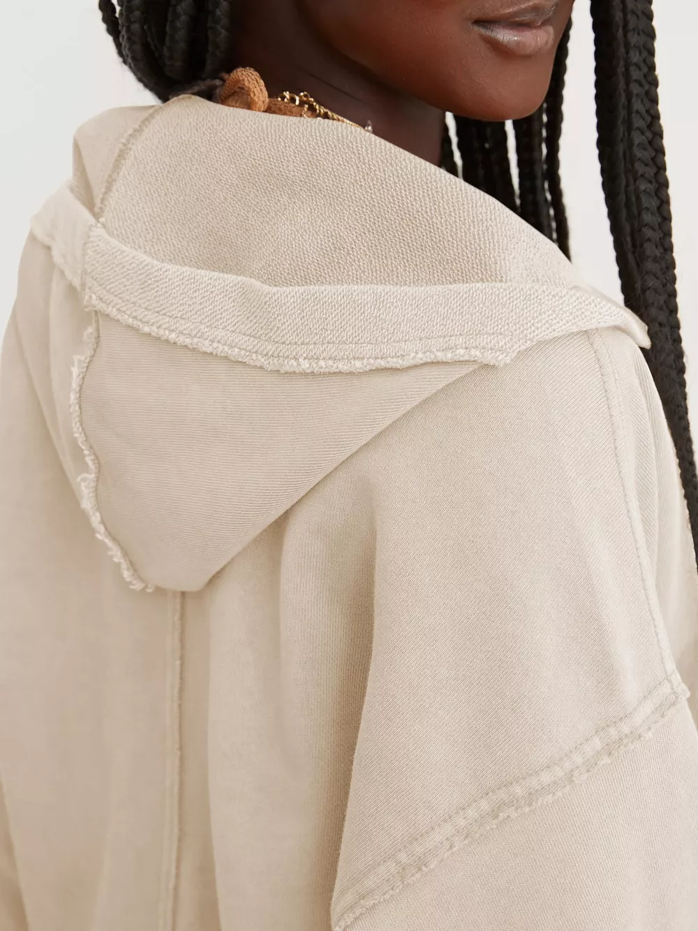 Dropped Shoulder Cropped Hoodie, image 31