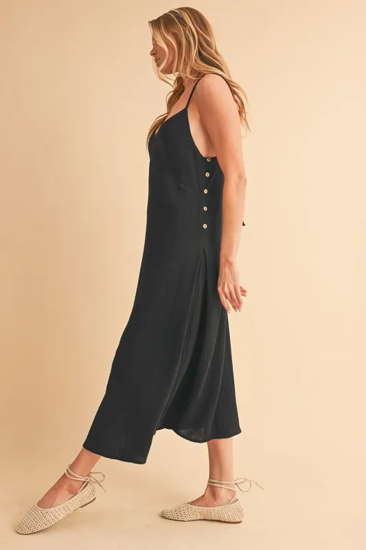 Side Button Midi Cami Dress, image 2
