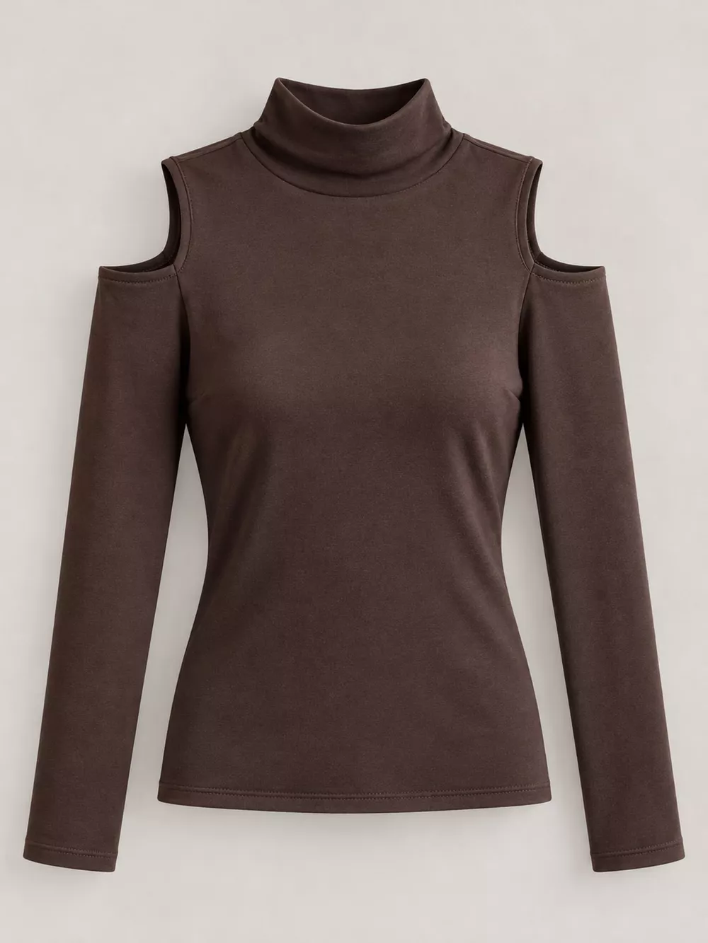 Mock Neck Cold-Shoulder Slim-Fit T-Shirt, image 23