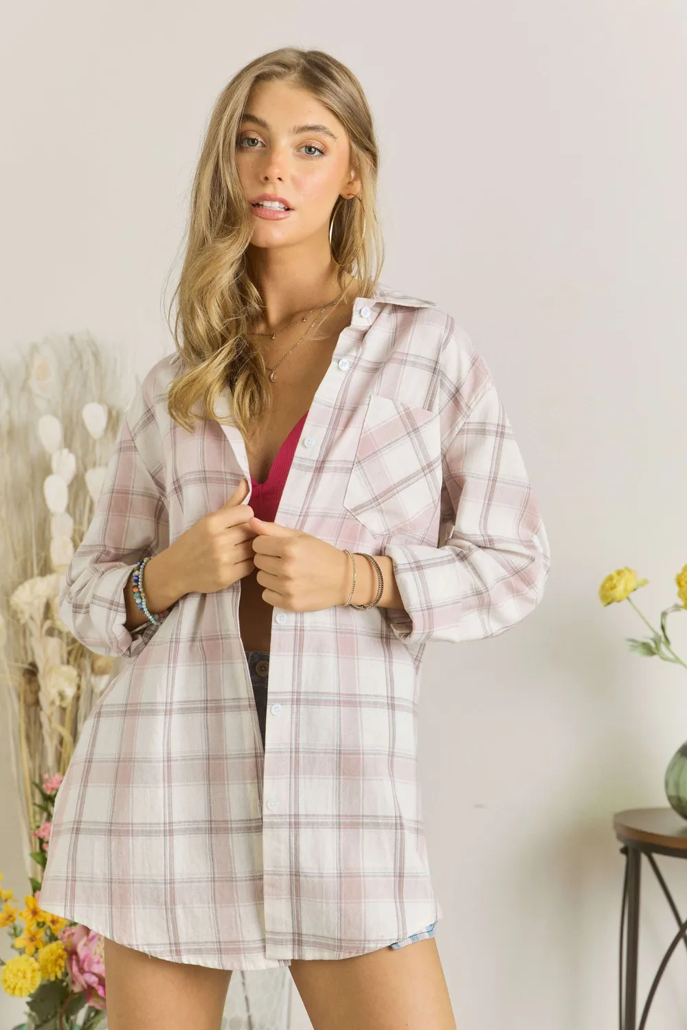 utton Down Plaid Shirt, image 2