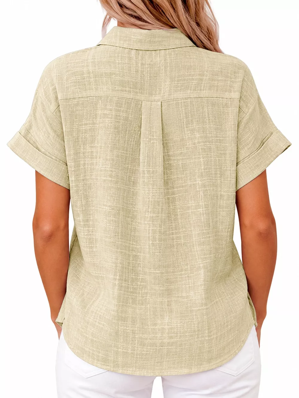 Full Size Button Up Short Sleeve Shirt Plus Size, image 18
