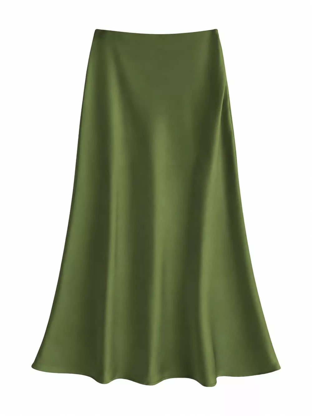 Full Size High-Waisted Satin Midi Skirt Plus Size, image 23