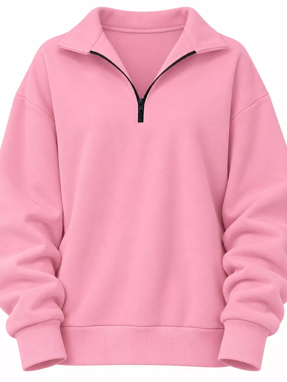Full Size Quarter-Zip Dropped Shoulder Sweatshirt Plus Size, image 14