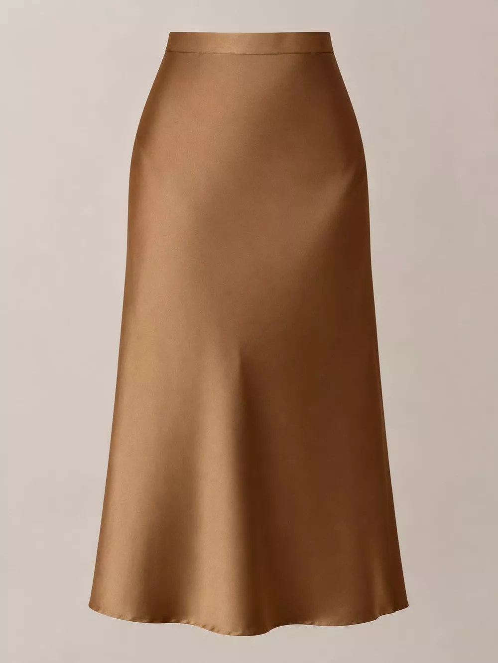 High-Waisted Satin Midi Skirt, image 30