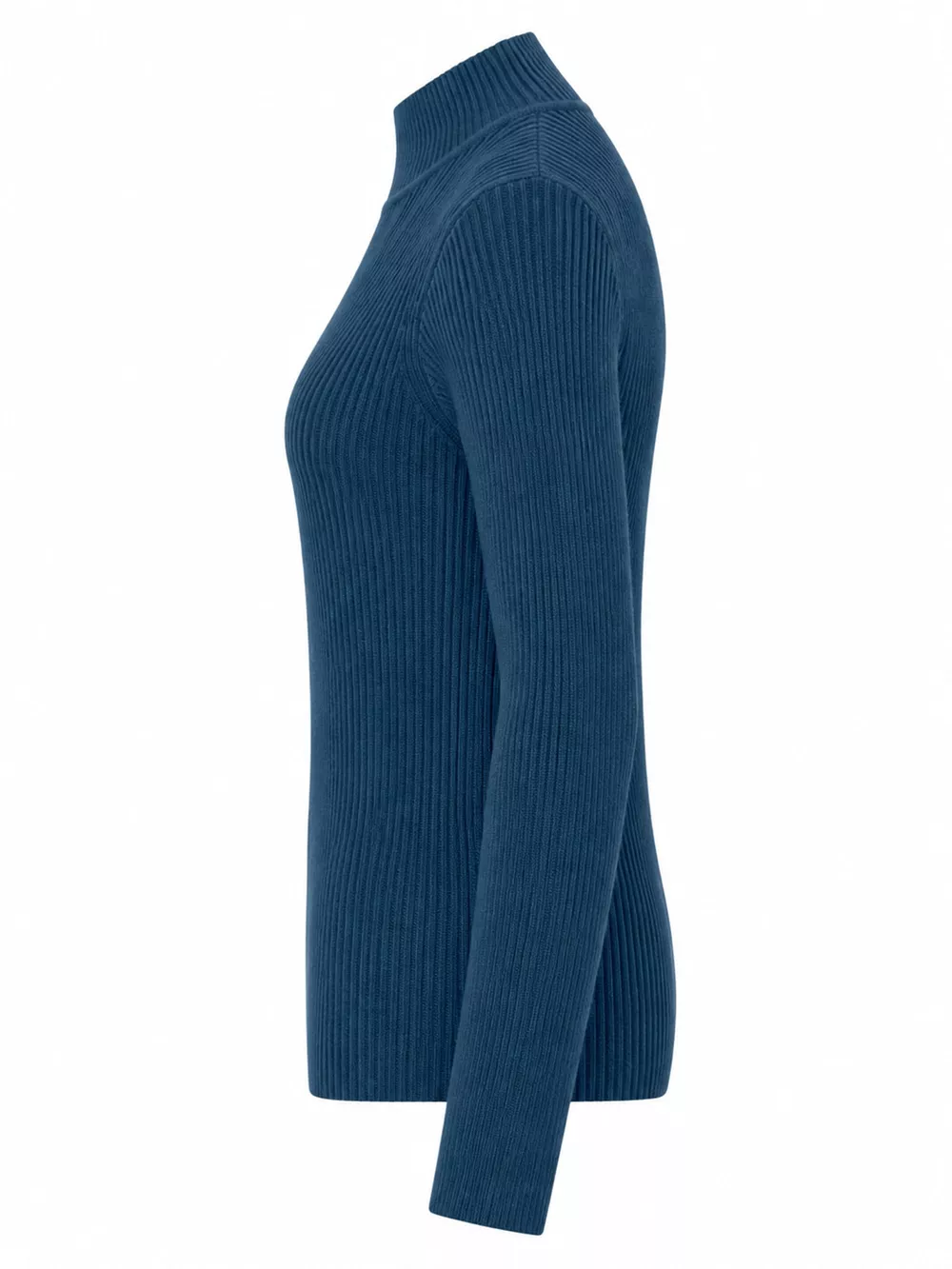 Elegant Slim-Fit Ribbed Mock Neck Knit Top, image 72