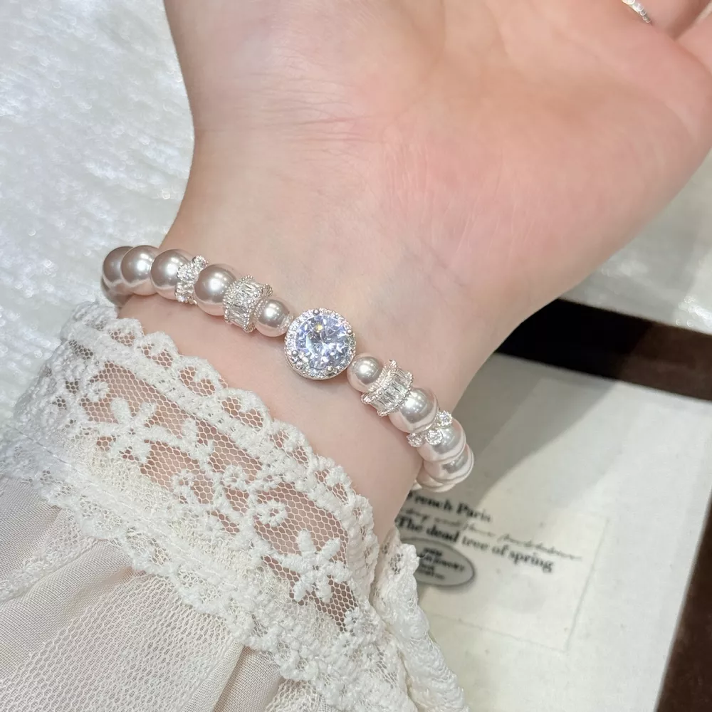 Pearl Zircon Bracelet, image 2