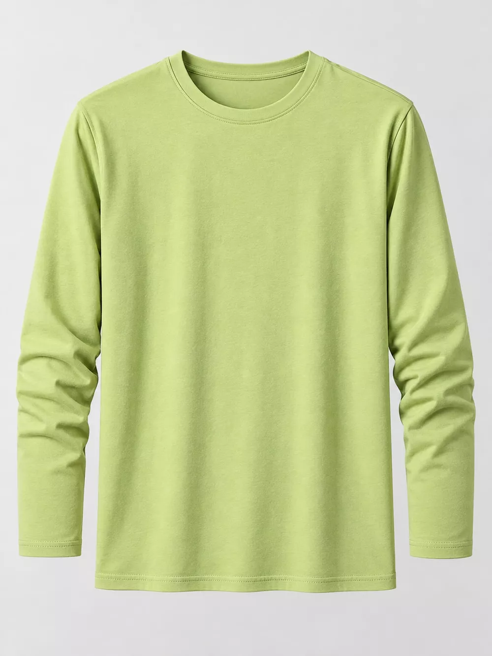 Men's Plus Size Round Neck Long Sleeve T-Shirt, image 37