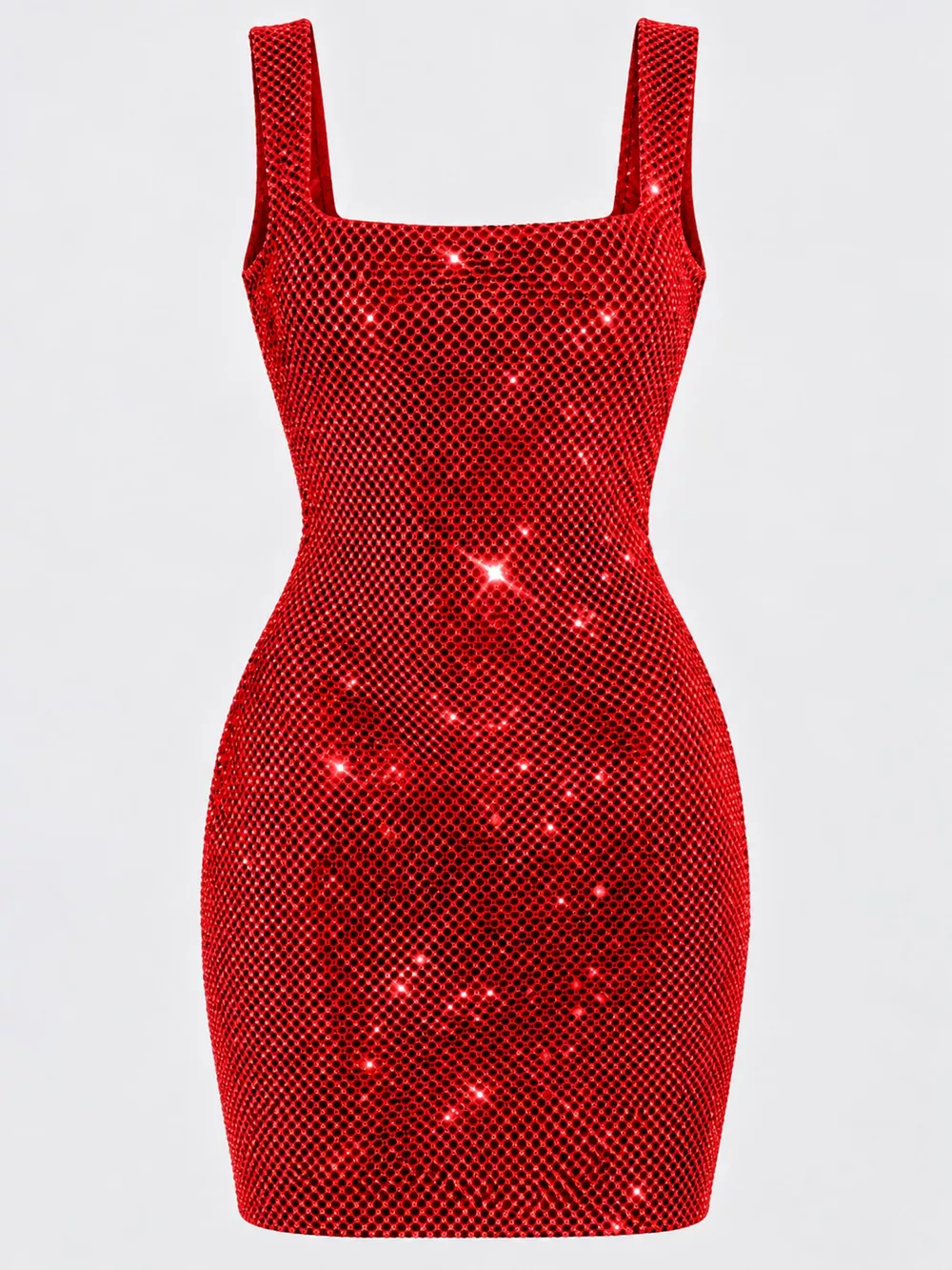 Backless Rhinestone Embellished Bodycon Mini Dress, image 7