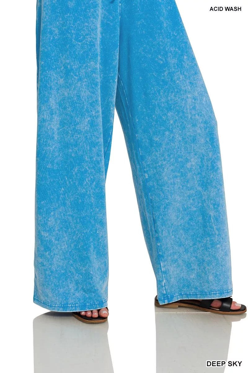 Acid Washed Strapless Tube Top Jumpsuit, image 2