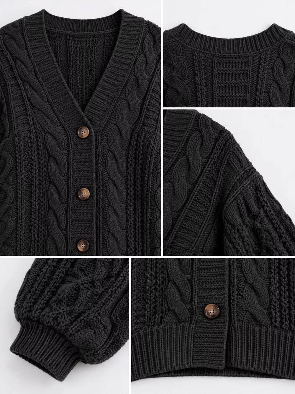 Cable Knit Button-Down Cardigan, image 21