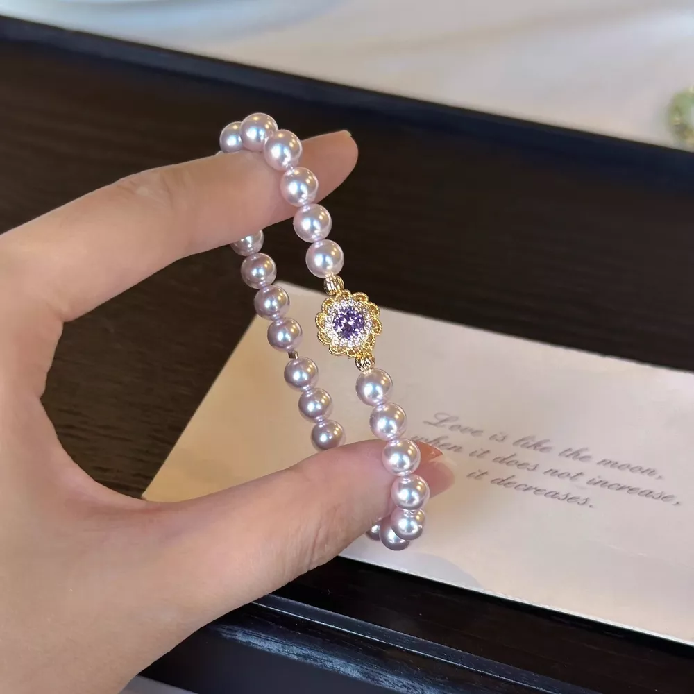 18K Gold-Plated Pearl Bracelet, image 5