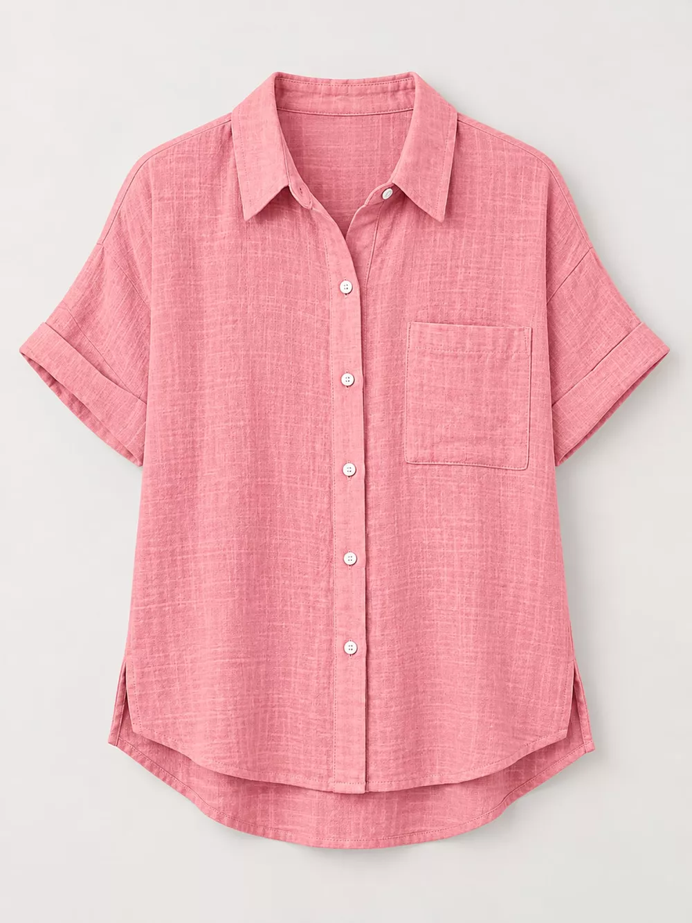 Full Size Button Up Short Sleeve Shirt Plus Size, image 29