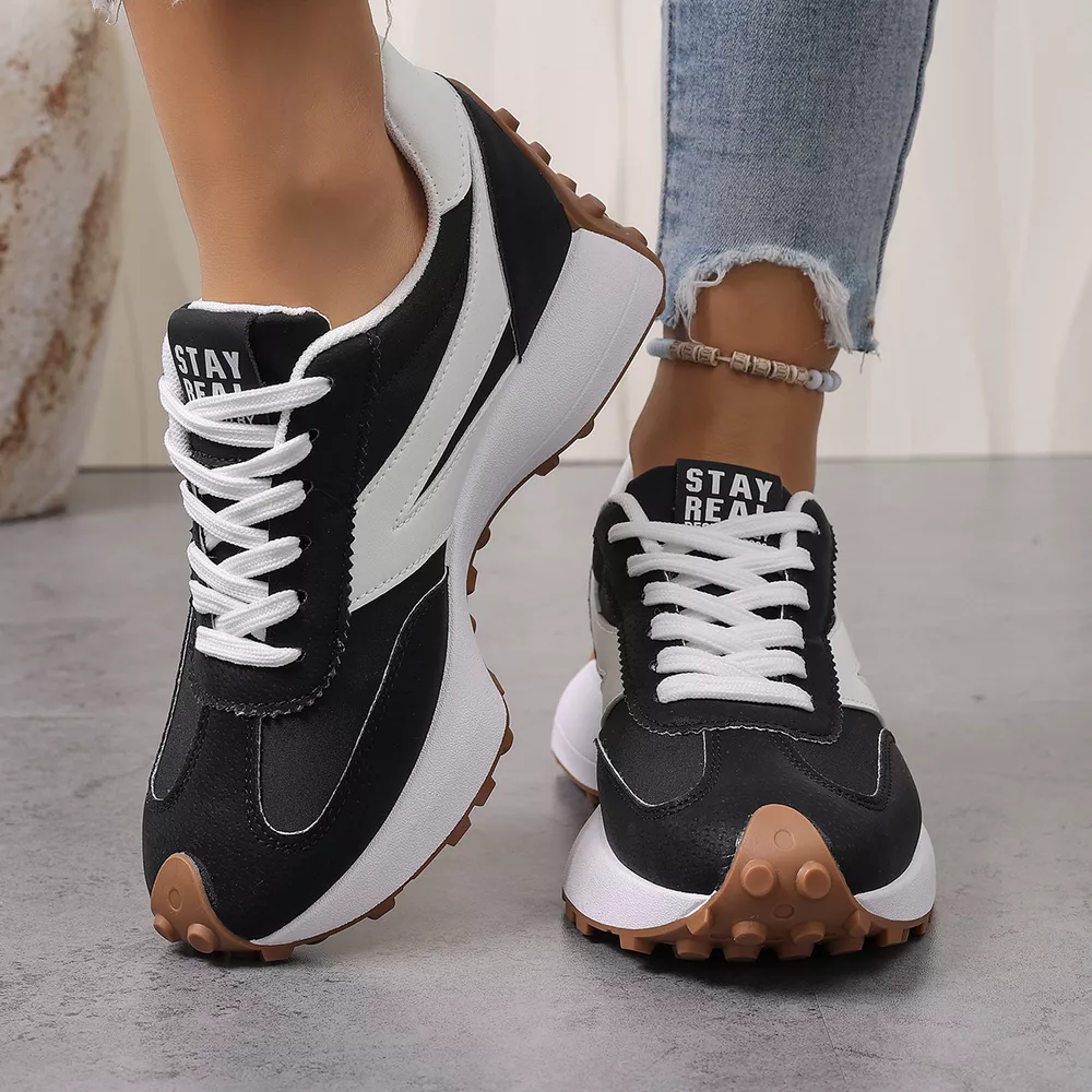 Color‑Blocked Platform Casual Sneakers, image 4