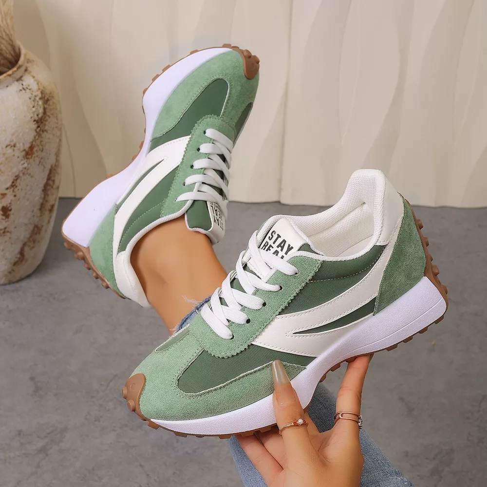 Color‑Blocked Platform Casual Sneakers, image 3