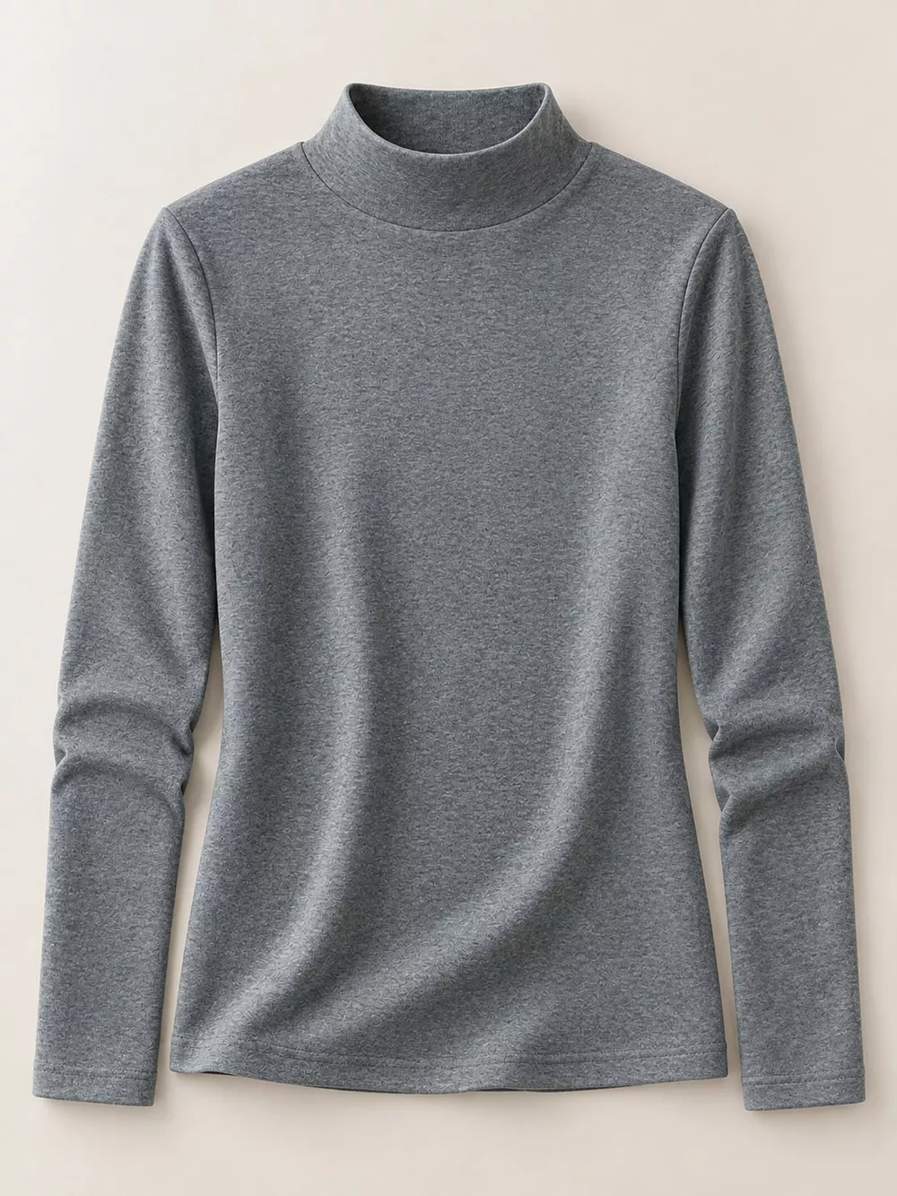 Full Size Slim-Fit Mock Neck Long Sleeve Basic T-Shirt Plus Size, image 9