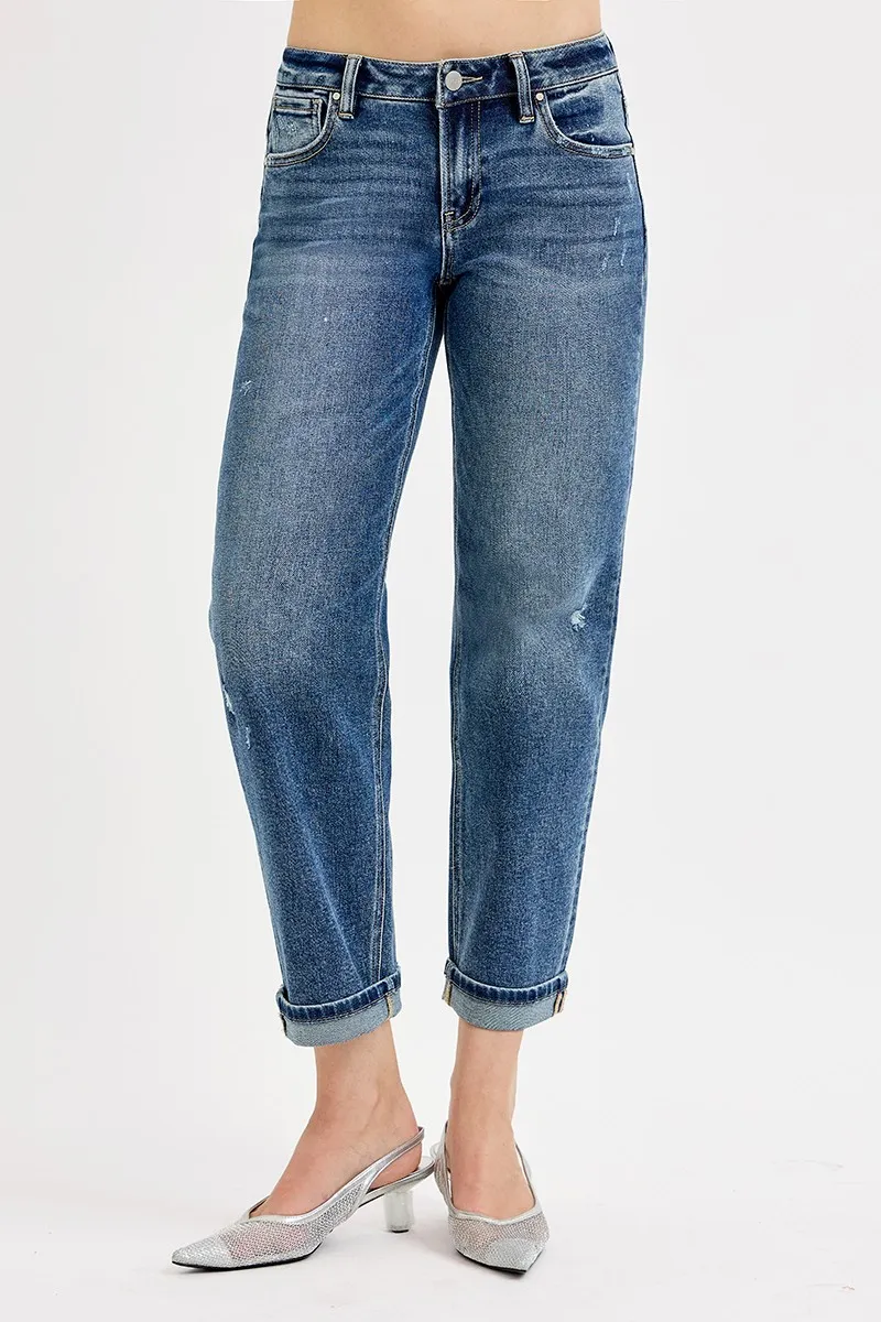 Full Size Low Rise Crop Boyfriend Jeans Plus Size, image 3