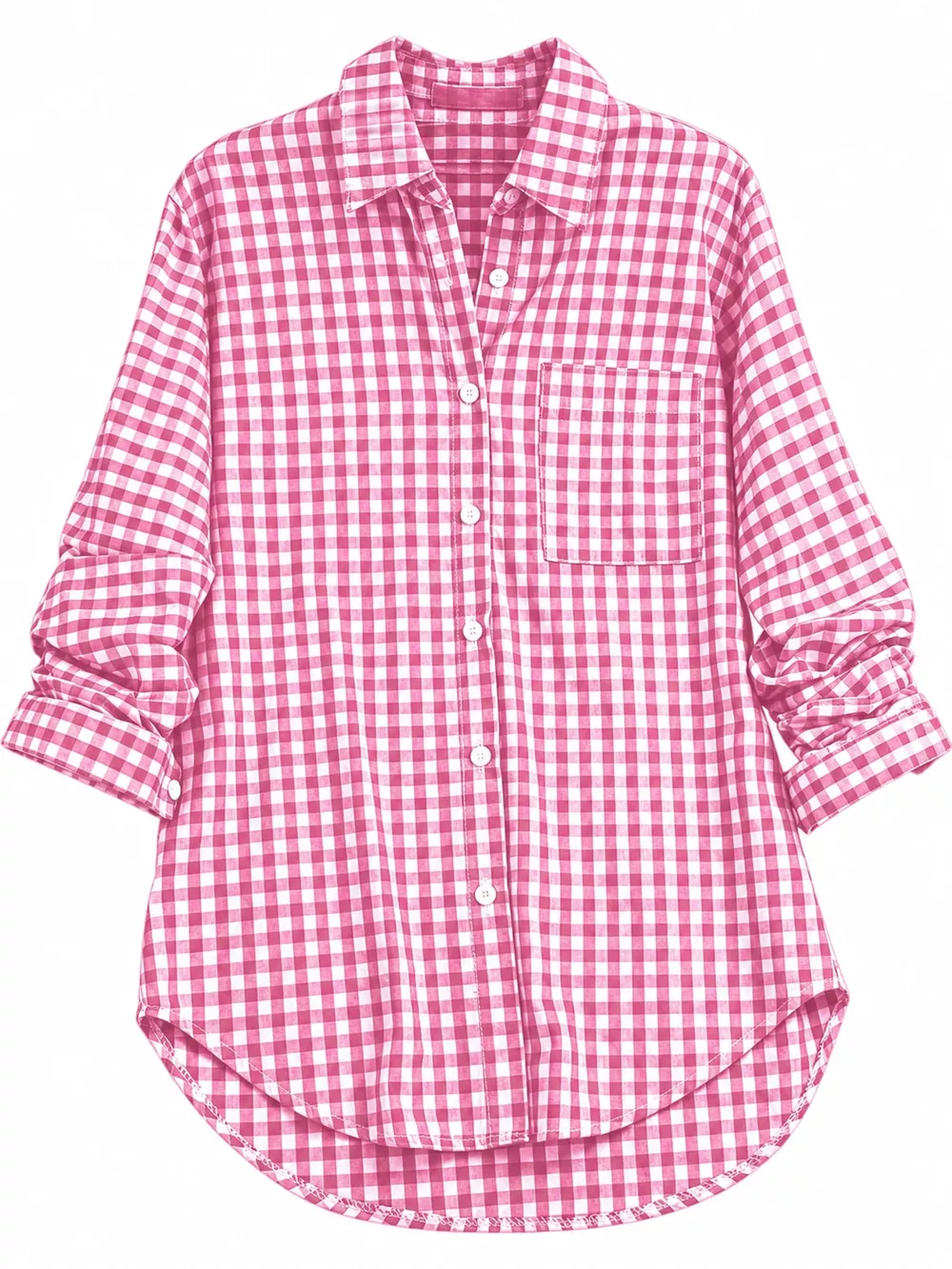 Plus Size Plaid Button-Down Long Sleeve Shirt, image 10