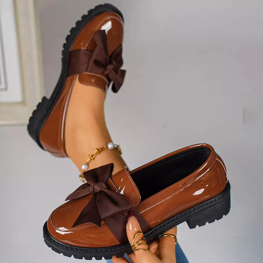 Bow Round Toe Loafers, image 12