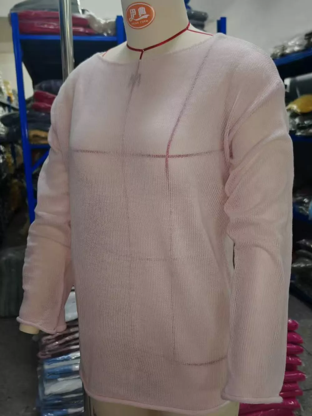 Full Size Sheer Lightweight Knit Top Plus Size, image 2