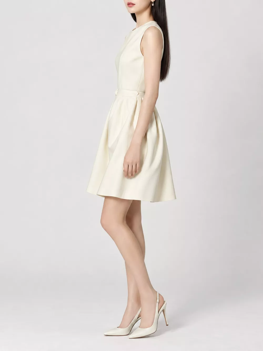 Sleeveless A-Line Midi Dress, image 2