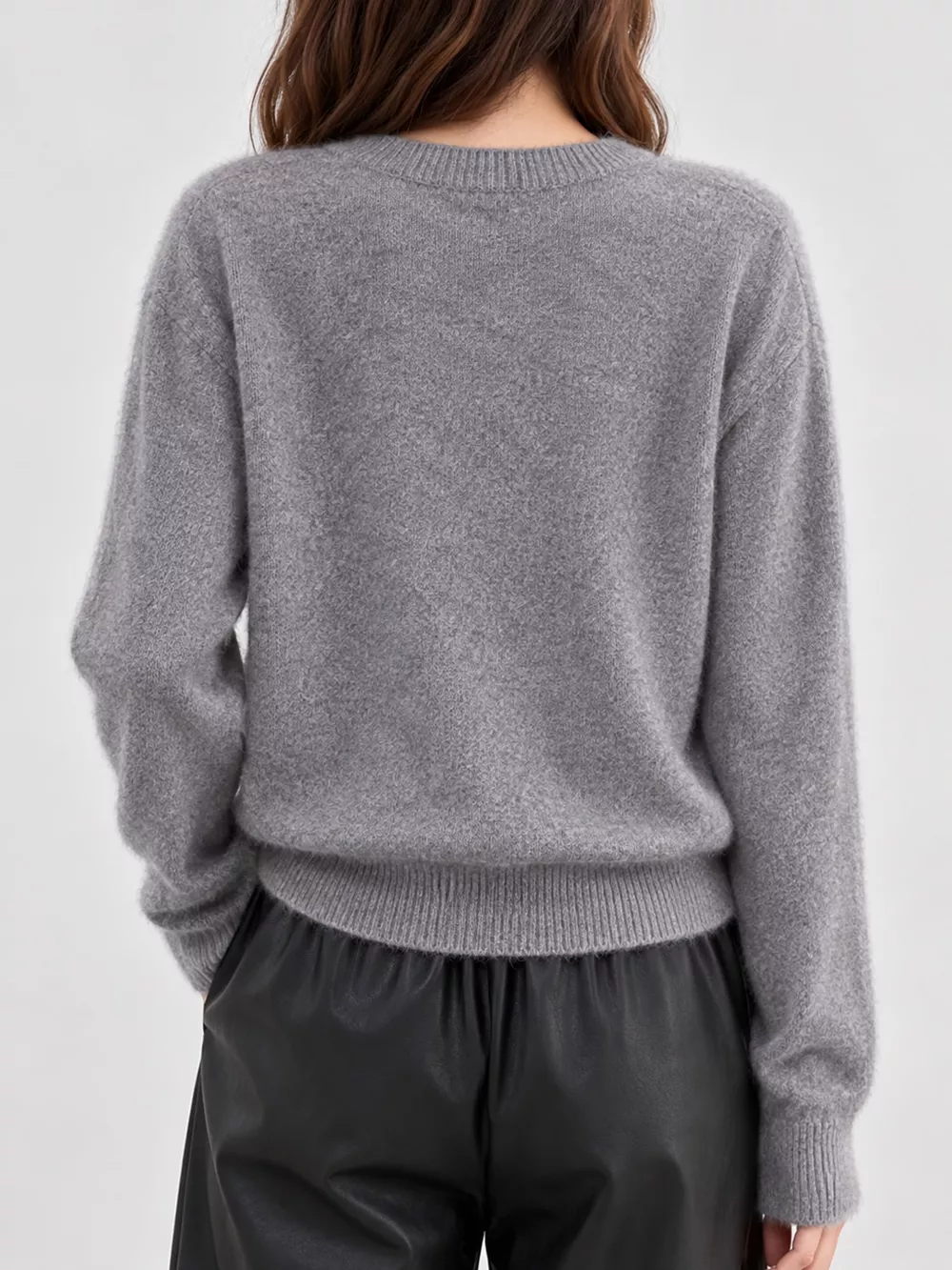Crew Neck Button-Down Knit Cardigan, image 18
