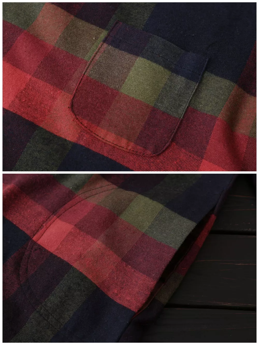 Vintage Plaid Loose Casual Long Sleeve Dress, image 5