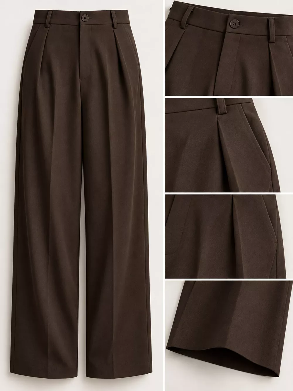 High-Waisted Pleated Wide-Leg Pants, image 12