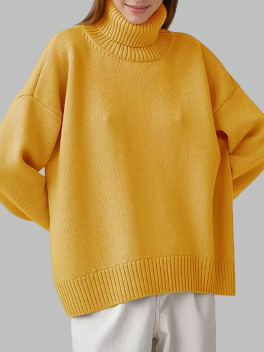 Turtleneck Dropped Shoulder Sweater, image 16