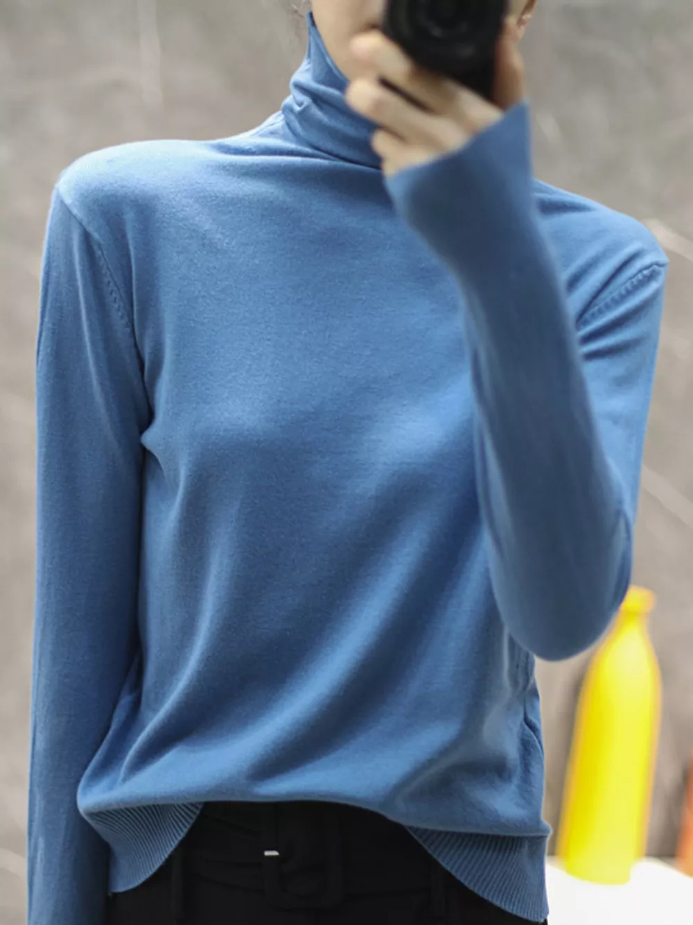 Full Size Slim-Fit Turtleneck Knit Top Plus Size, image 39