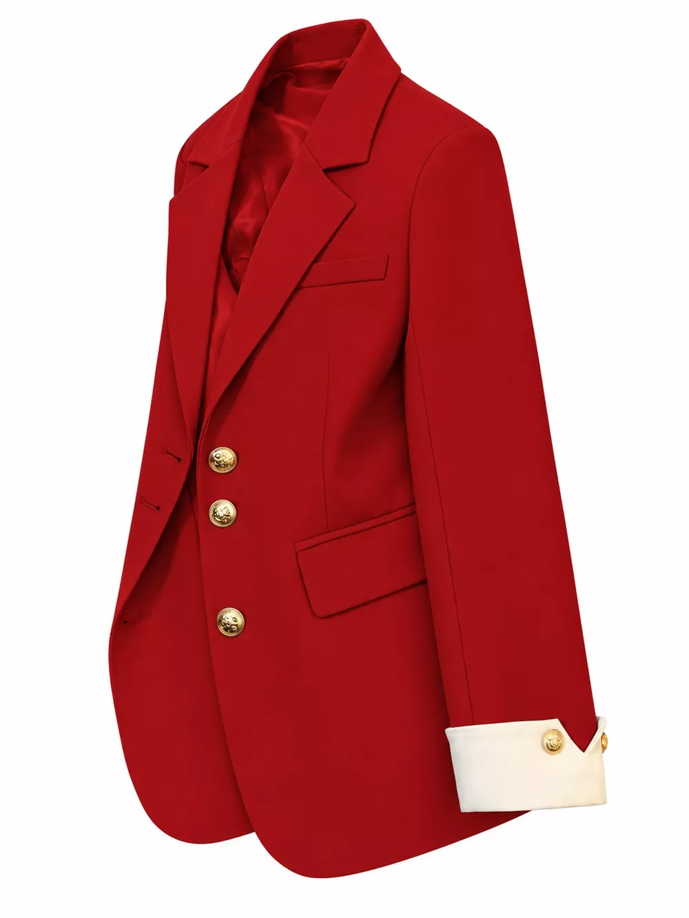 Full Size Single-Breasted Blazer with Gold Button Accents Plus Size, image 21