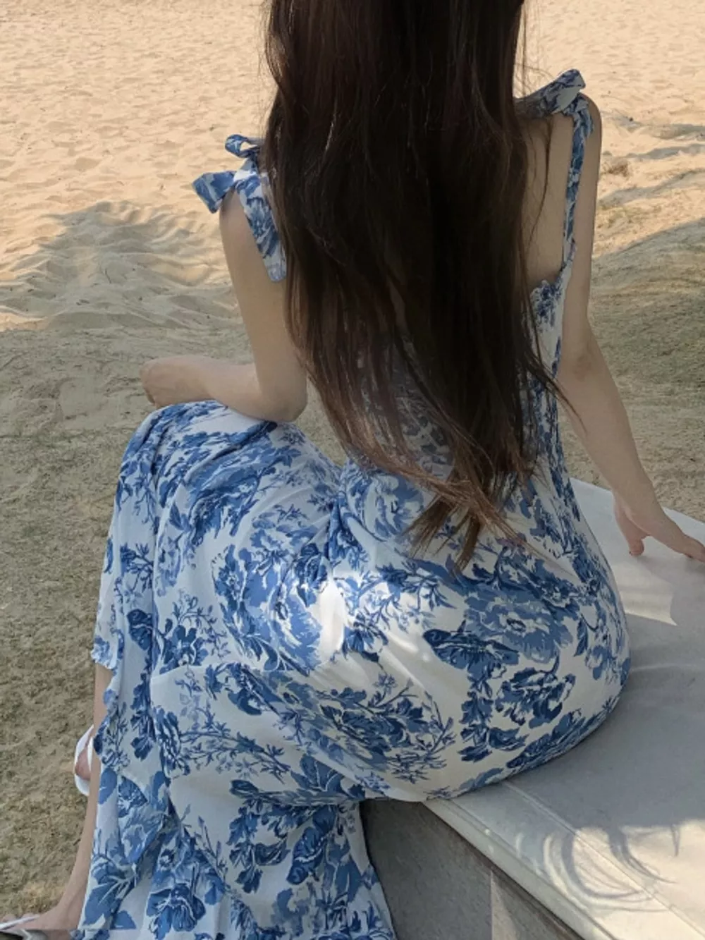 Floral Print Tie-Strap Midi Dress, image 3