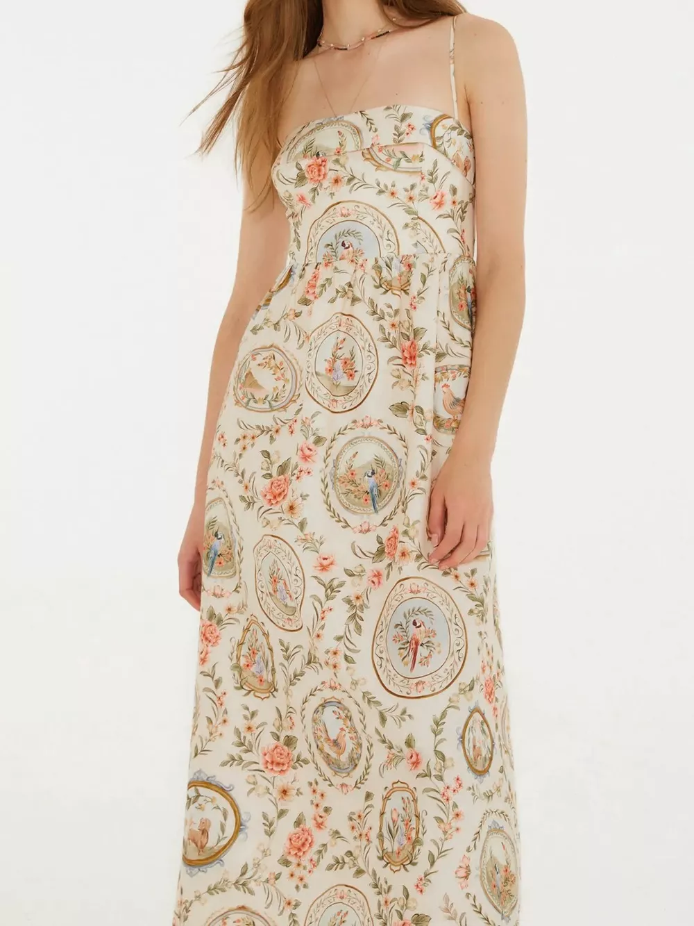 Floral Print Spaghetti Strap Midi Dress, image 3