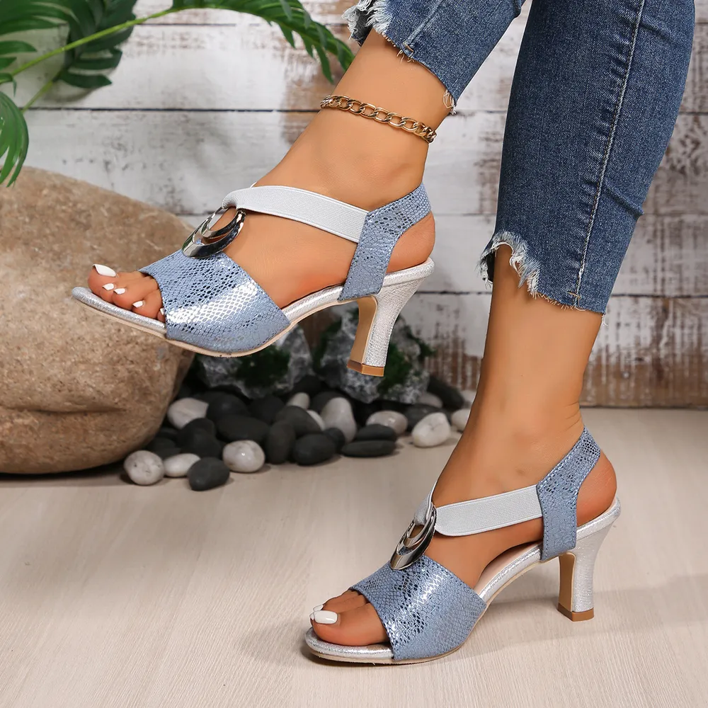 Open Toe Block Heels Sandals, image 2