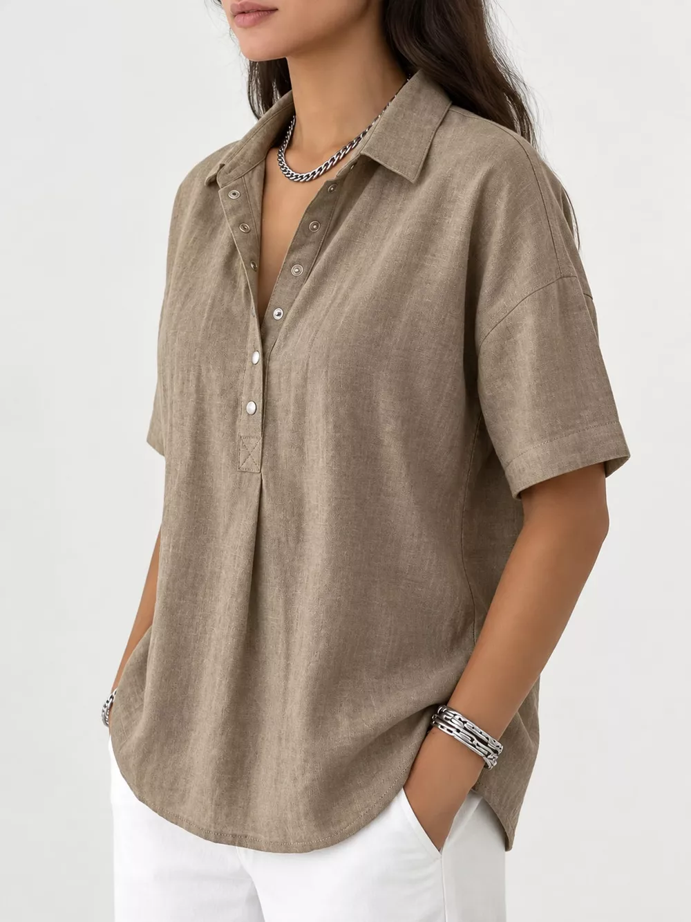 Snap Down Short Sleeve Shirt, image 31