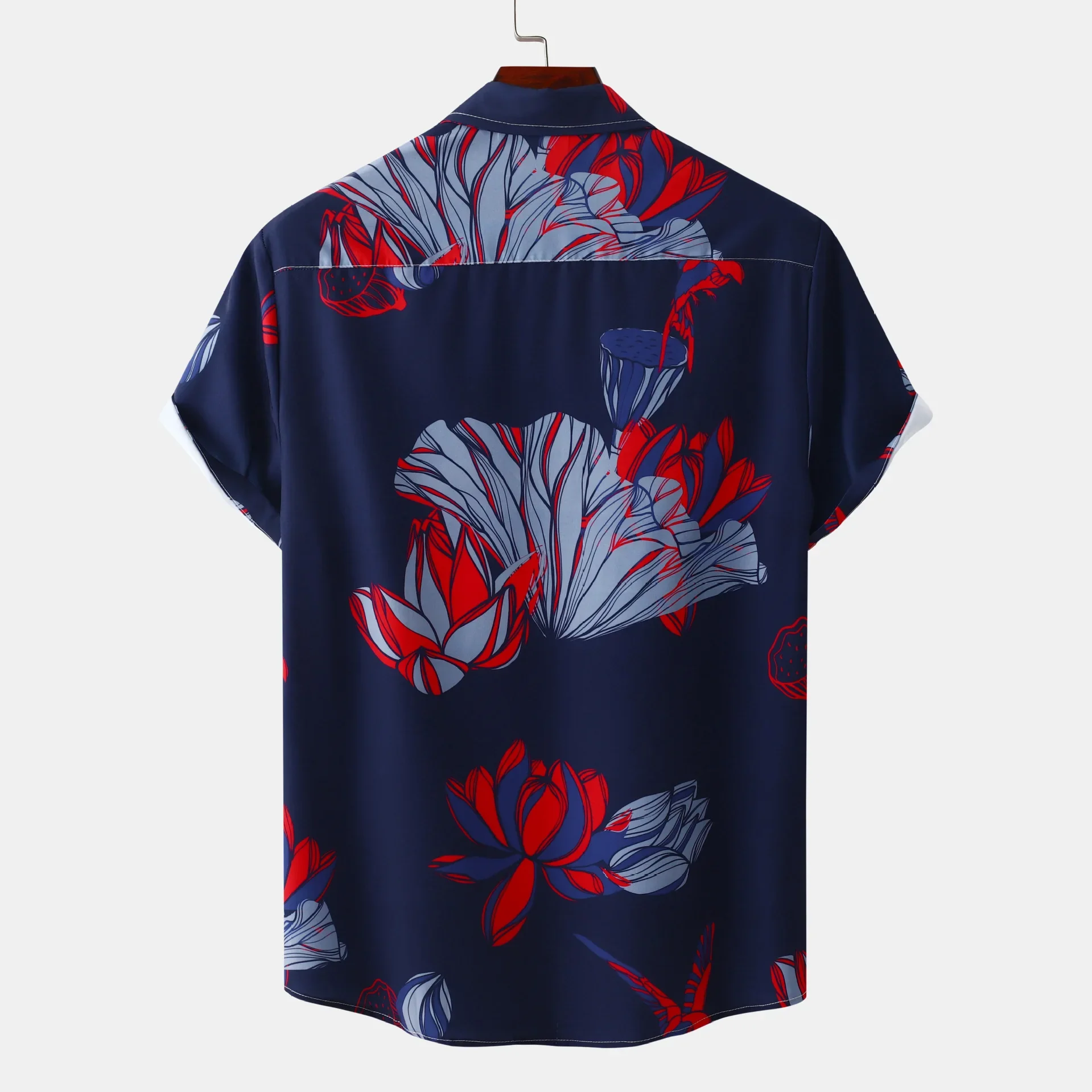Men's Plus Size Button-Down Short Sleeve Shirt, image 2