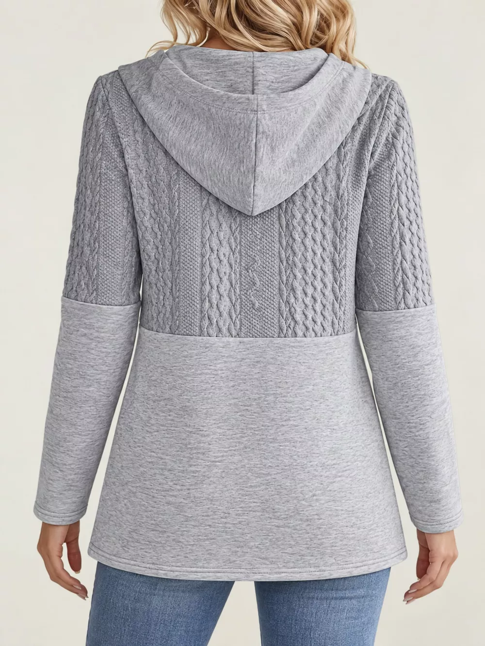 Full Size Hooded Zip-Up Jacket Plus Size, image 3