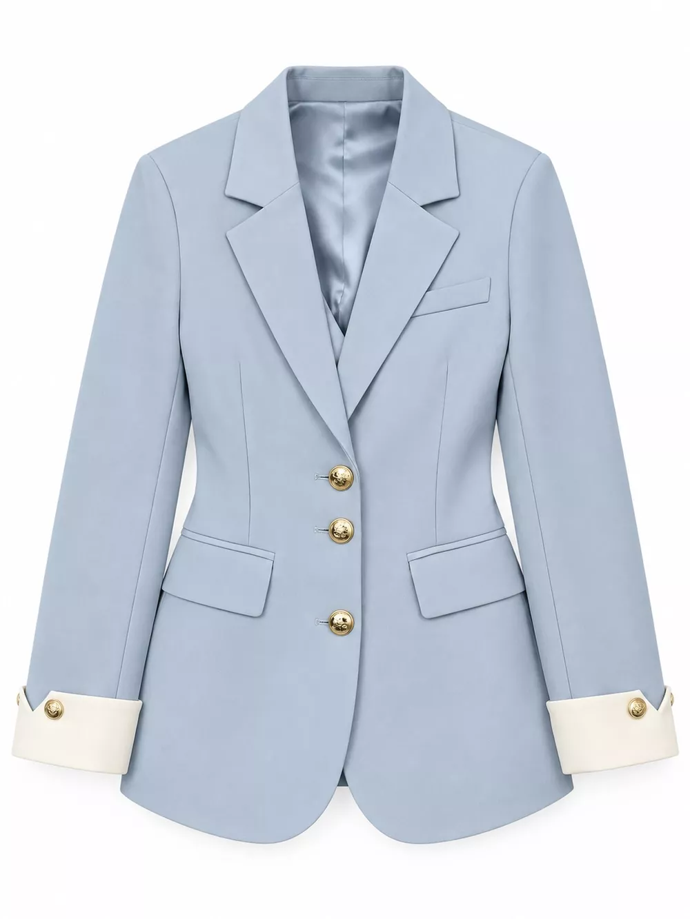 Full Size Single-Breasted Blazer with Gold Button Accents Plus Size, image 4