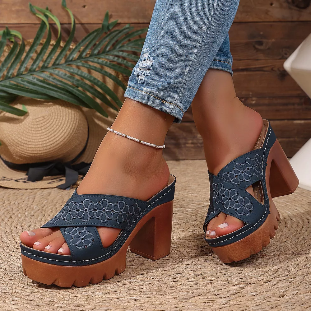 Open Toe Block Heels Sandals, image 16