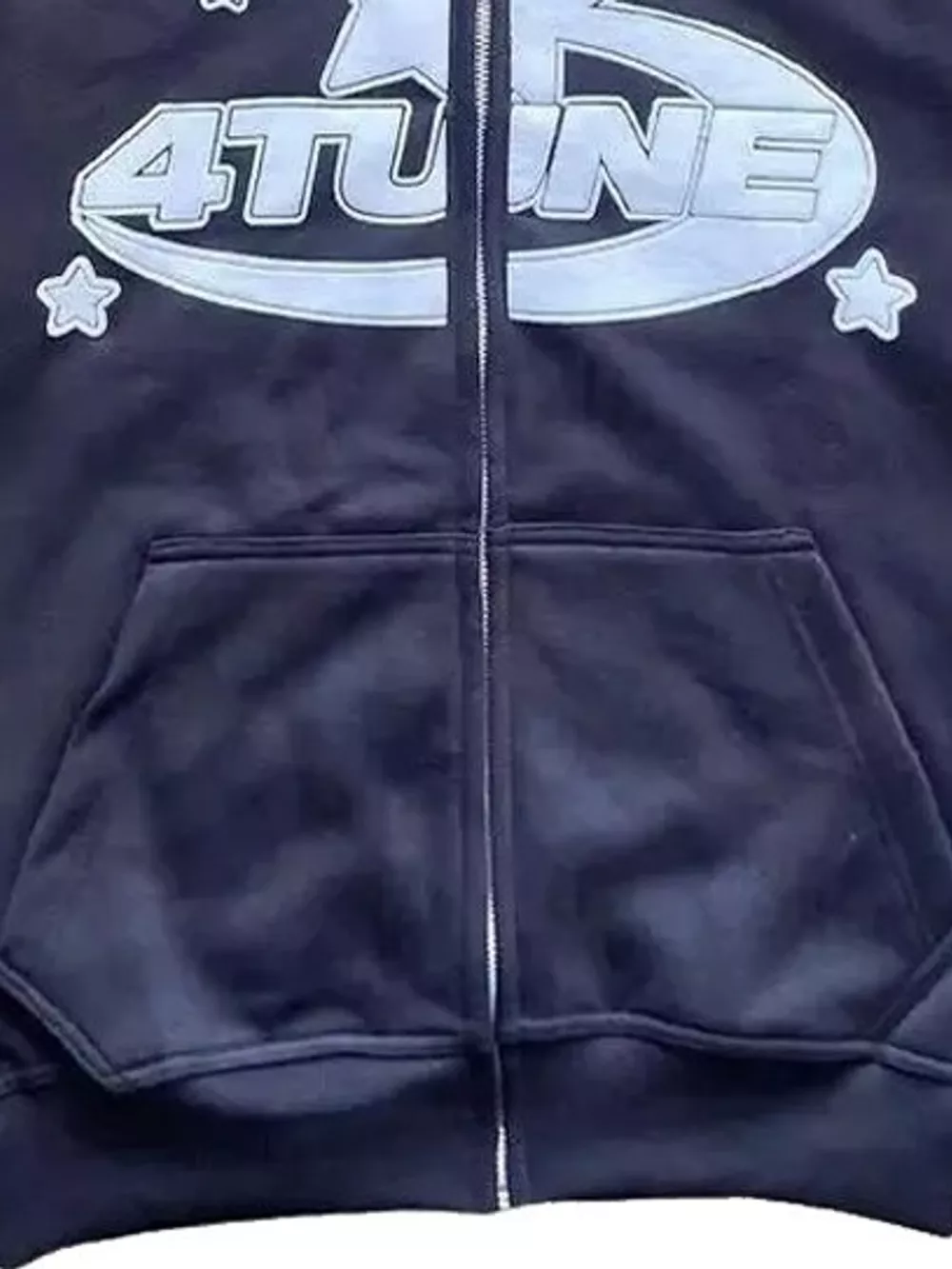 Full Size Letter Graphic Zip Up Hoodie Plus Size, image 3