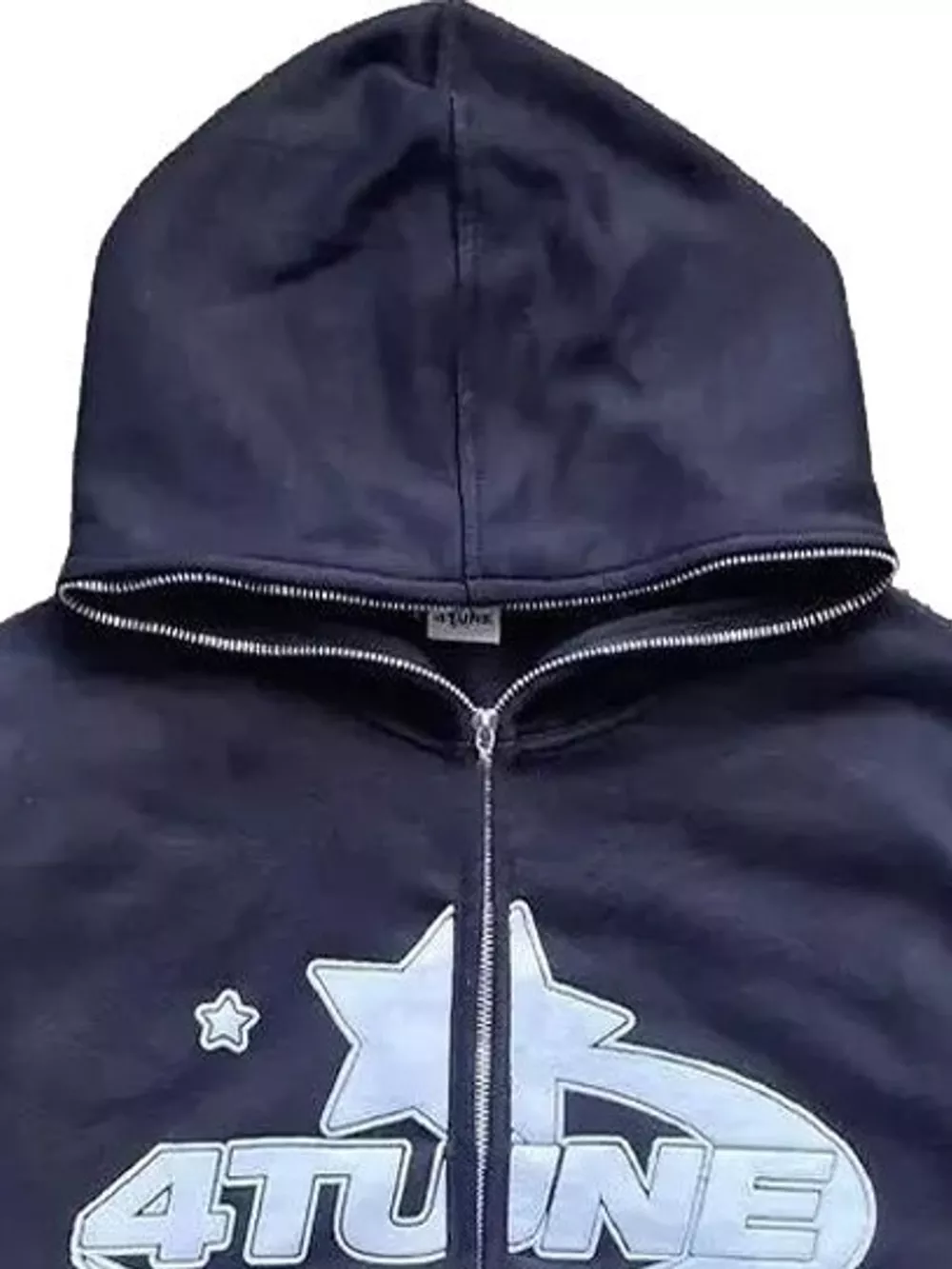 Full Size Letter Graphic Zip Up Hoodie Plus Size, image 2