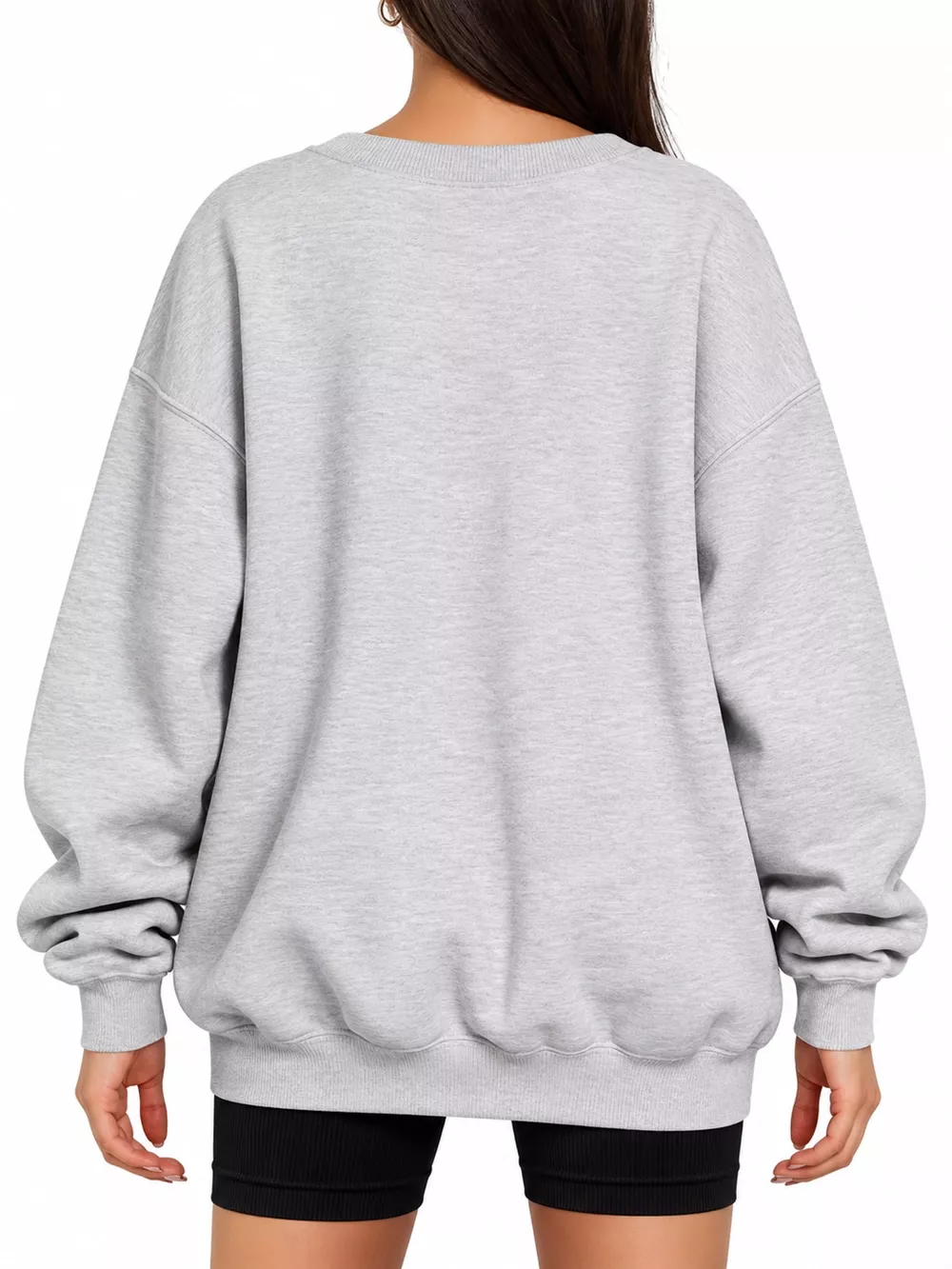 Full Size Crew Neck Dropped Shoulder Sweatshirt Plus Size, image 7